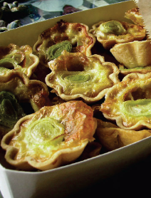 Goat’s Cheese, Pesto & Roasted Capsicum Pastry Shells